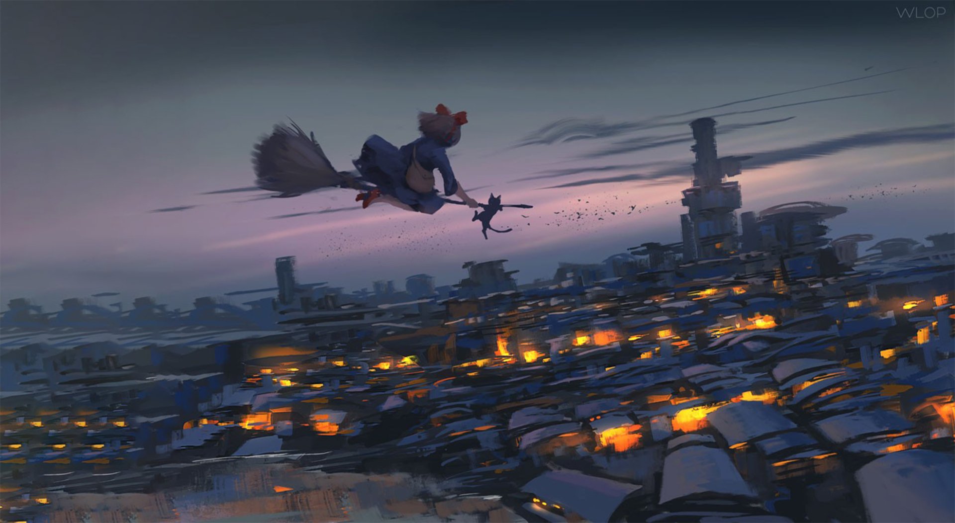 Anime Kiki's Delivery Service HD Wallpaper by Wang Ling