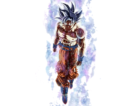 HD PC wallpaper featuring Goku in Ultra Instinct form from Dragon Ball Super, surrounded by glowing energy and intense aura in vibrant anime style.