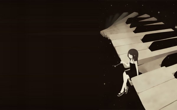 Anime Girl Piano HD Wallpaper | Background Image
