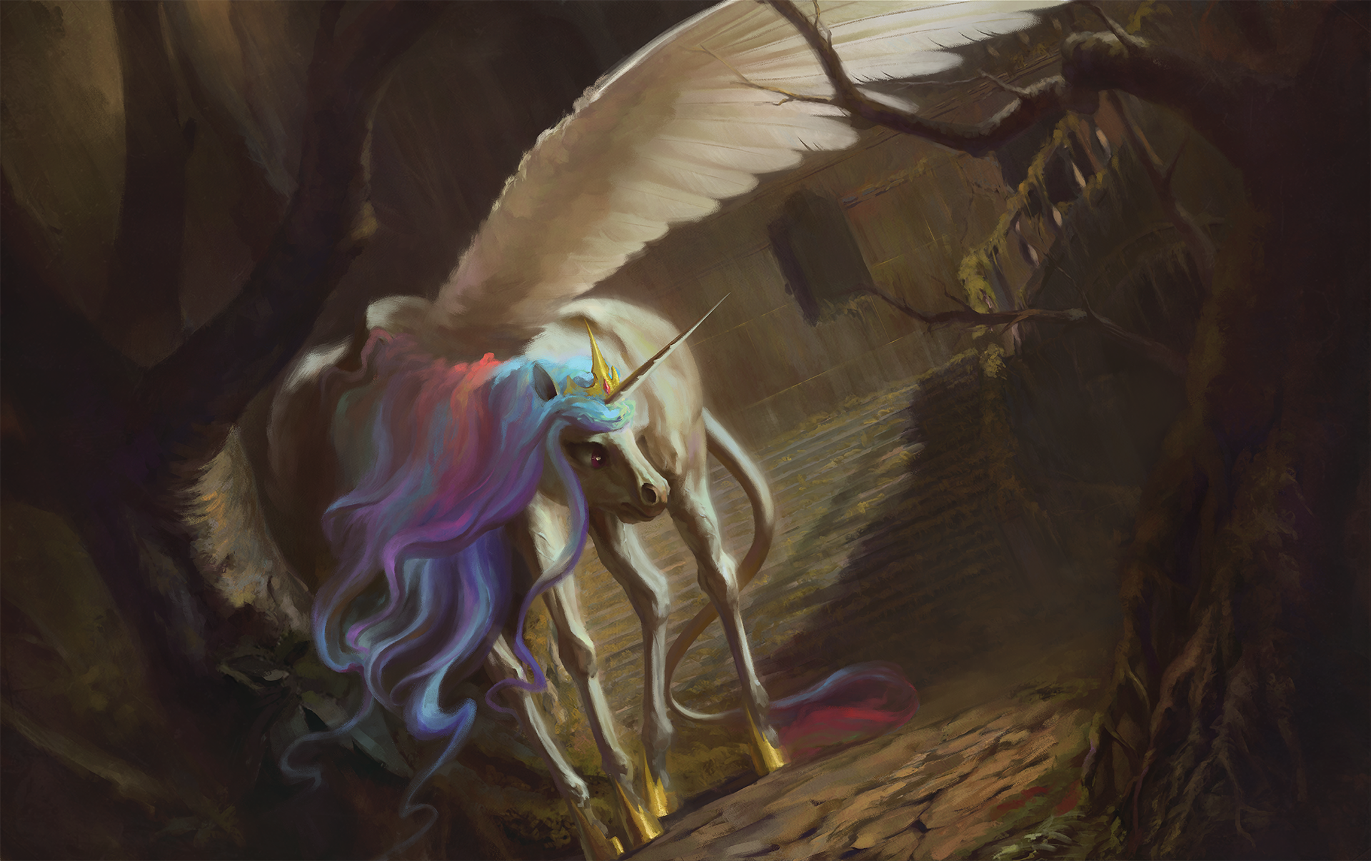 Download Princess Celestia Creature Fantasy Unicorn HD Wallpaper by Bra1nEater