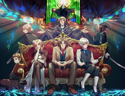 The One (Shisha no Teikoku) Yamazawa Seigo Frederick Burnaby Hadaly Lilith Alexei Karamazov Nikolai Krasotkin Friday (Shisha no Teikoku) John H. Watson Anime The Empire of Corpses HD Desktop Wallpaper | Background Image