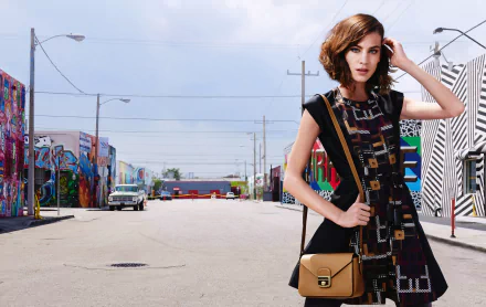 brunette dress model woman Alexa Chung HD Desktop Wallpaper | Background Image