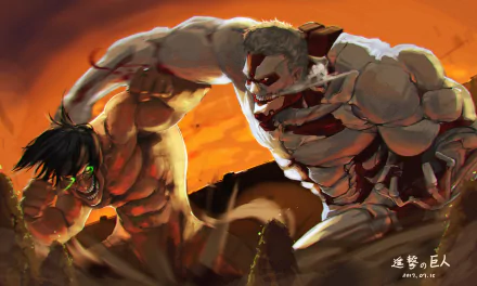  Eren vs Armored Titan by ナナフシ