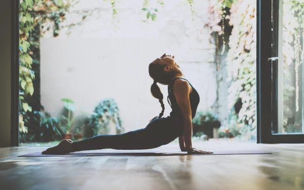 ponytail mood woman yoga HD Desktop Wallpaper | Background Image