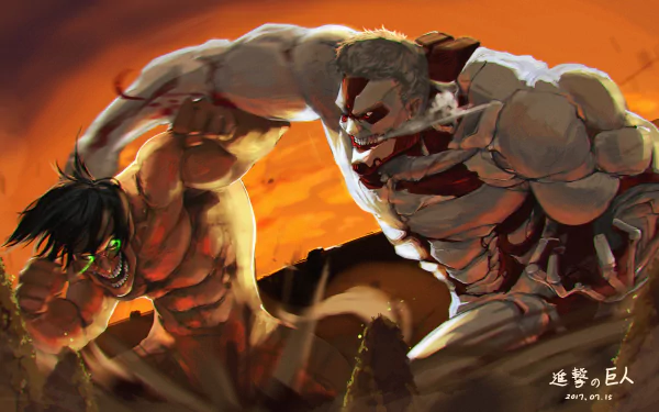  Eren vs Armored Titan by ナナフシ
