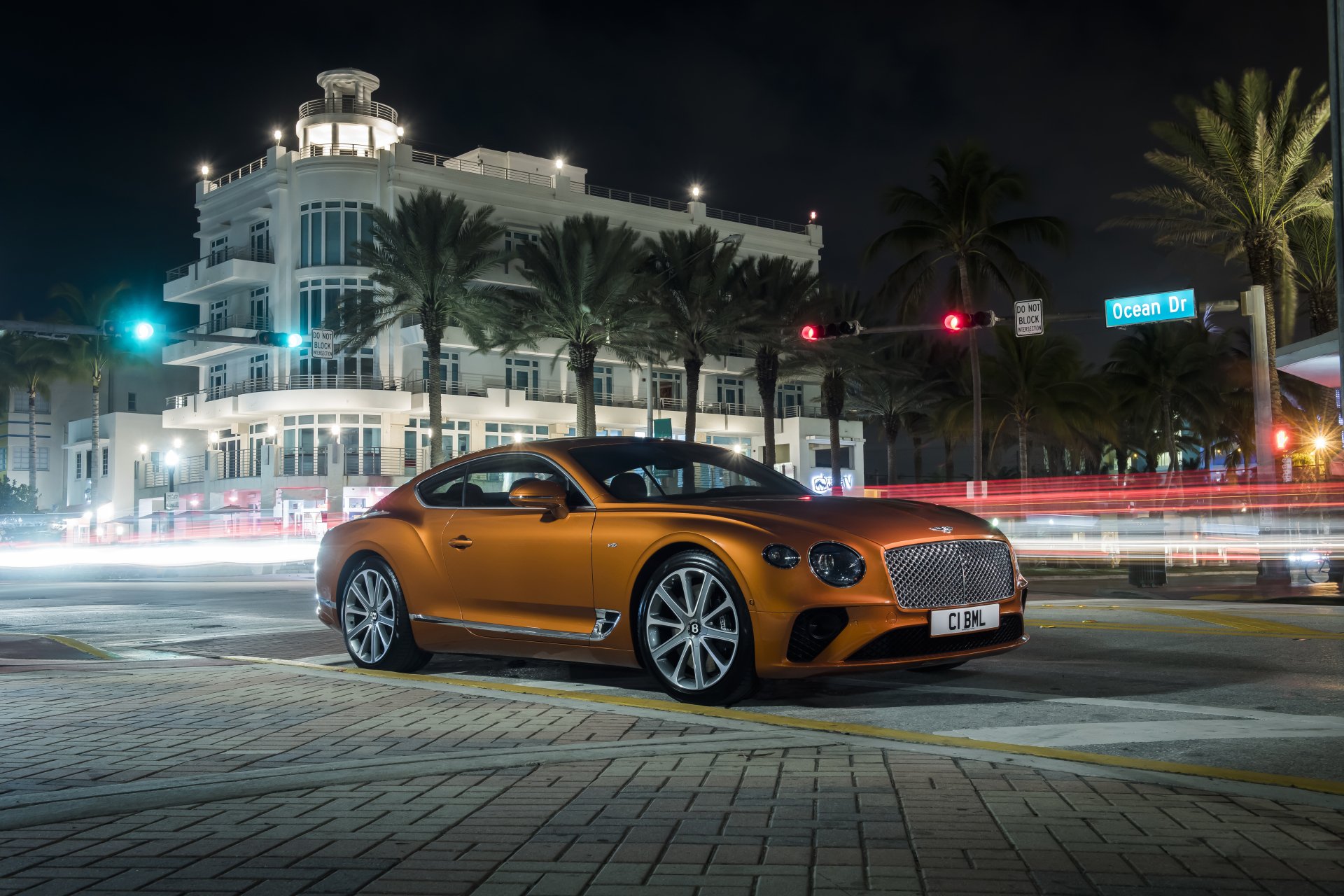 Download Orange Car Car Bentley Bentley Continental Vehicle Bentley Continental GT 8k Ultra HD Wallpaper